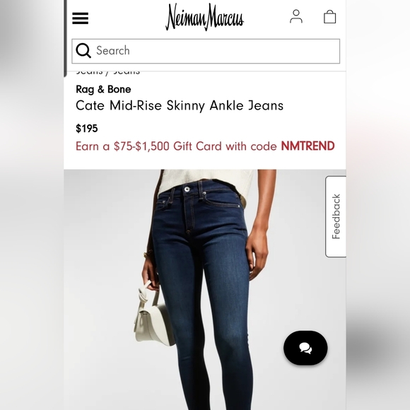 Rag & Bone Cate Mid-Rise Skinny Ankle Jeans 26" inseam Size 30 - Picture 14 of 14